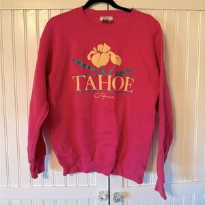 Vintage Hot Pink Lake Tahoe Sweatshirt